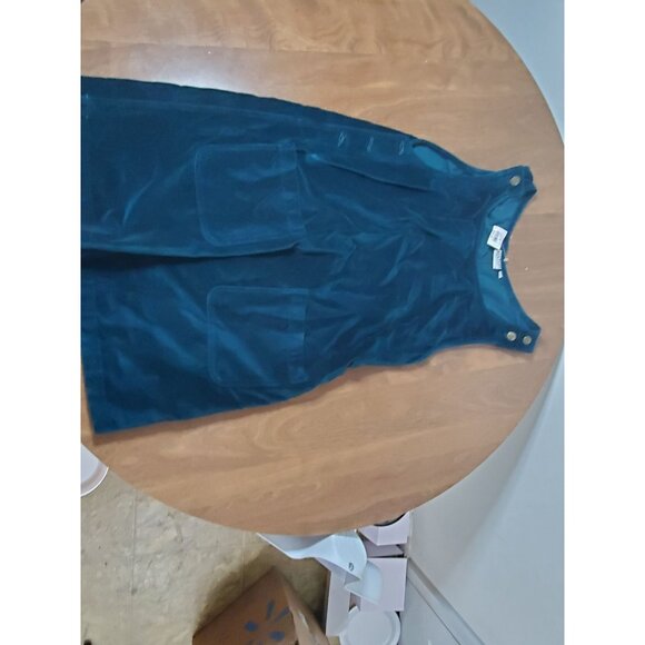 Match Vintage Sleeveless Pinafore Jumper Dress With Button Details & Pockets - Picture 8 of 10